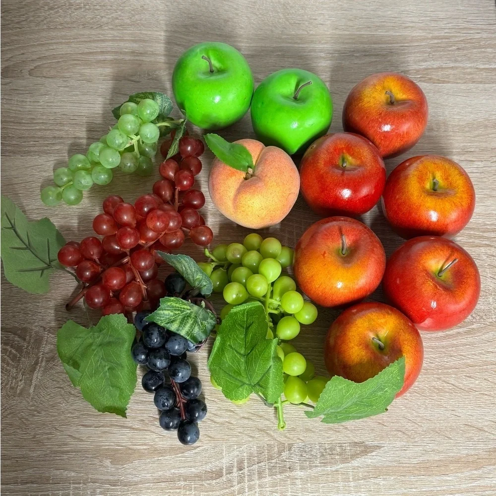 Vintage Artificial Fruit Mix Lot Of 13 Pieces